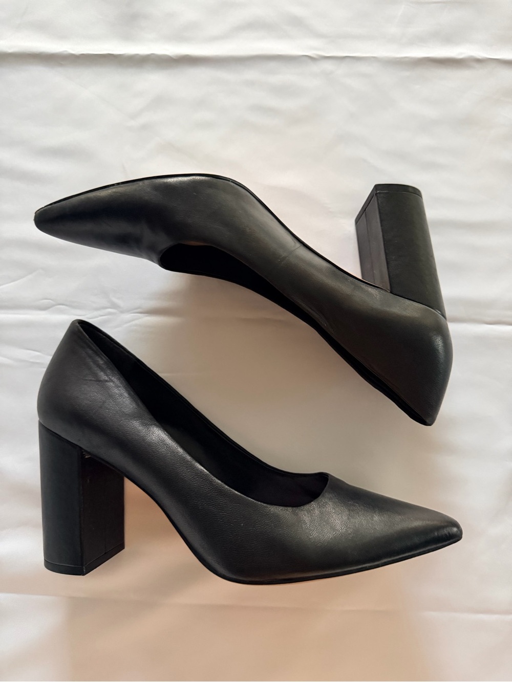 PRESTON & YORK Payton Leather Block Heels, Size 7.5 EUC